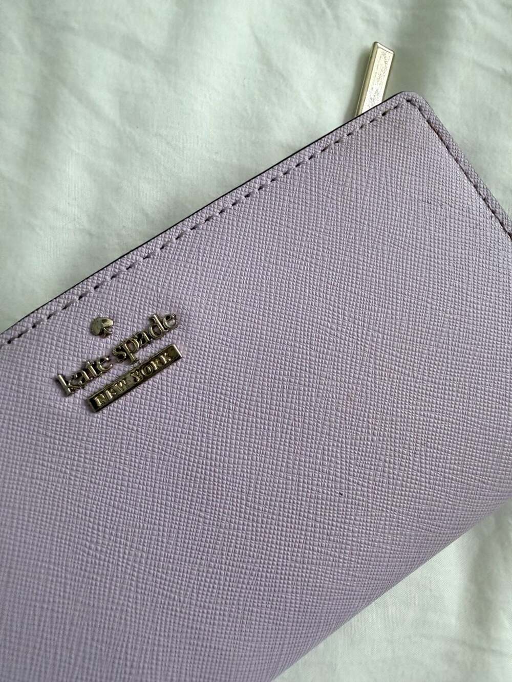 Kate Spade New York Staci Saffiano Leather Slim Bifold Wallet Lilac